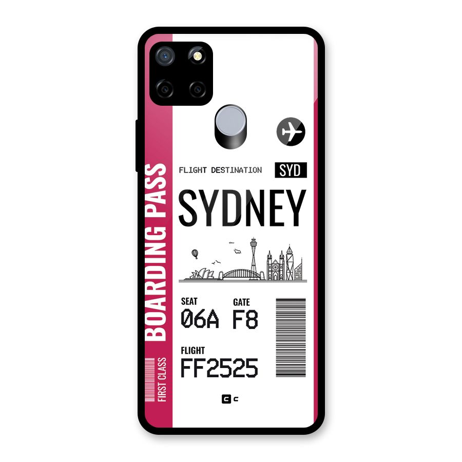 Sydney Boarding Pass Glass Back Case for Realme C12