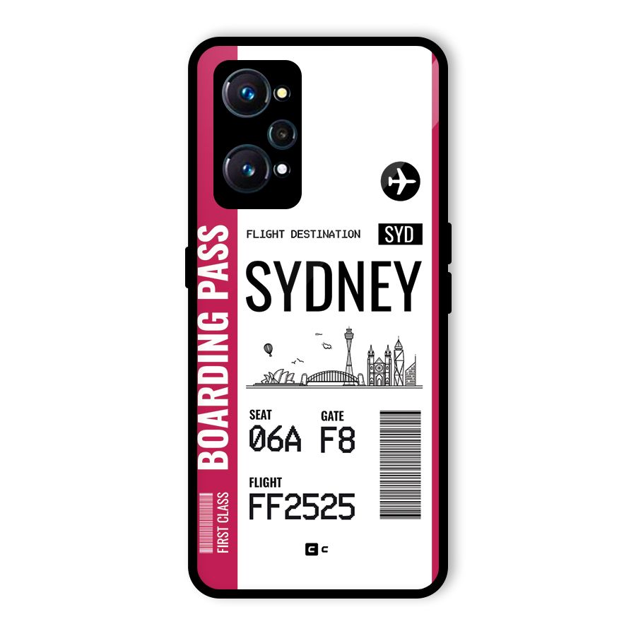 Sydney Boarding Pass Glass Back Case for Realme GT Neo2
