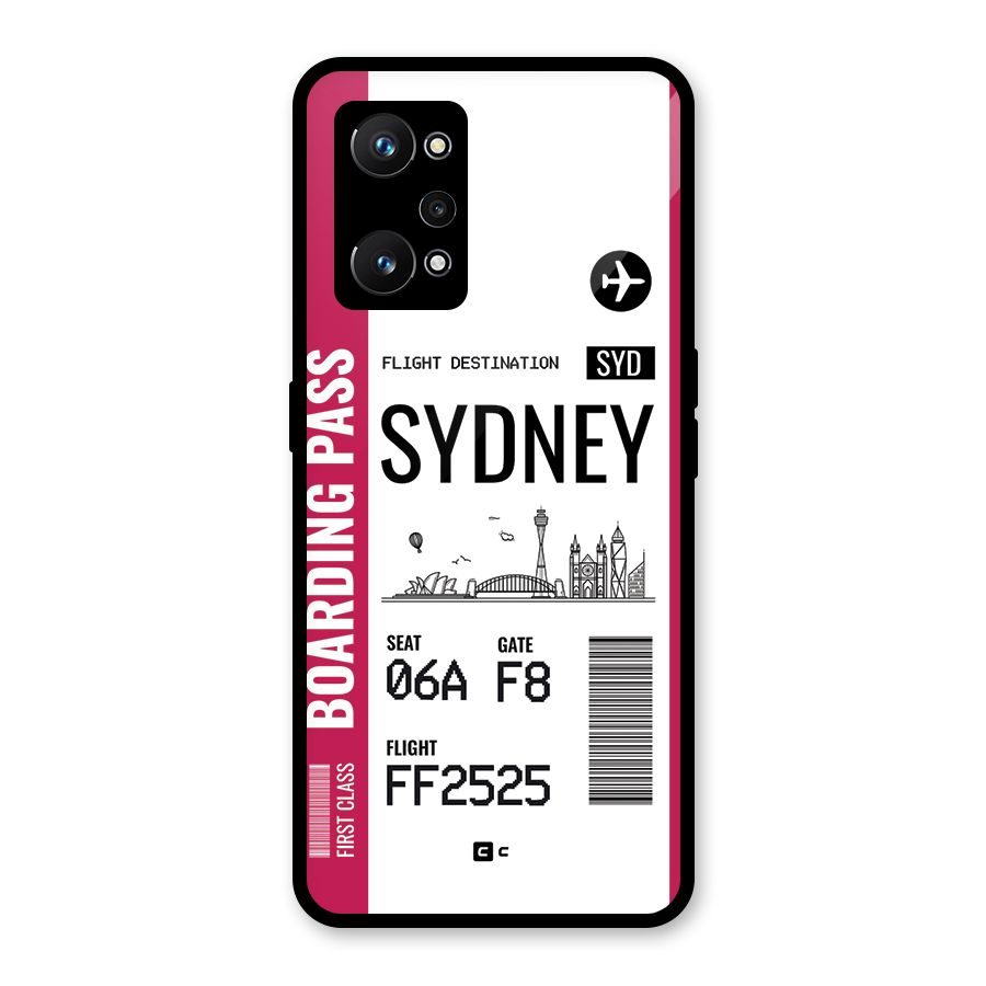 Sydney Boarding Pass Glass Back Case for Realme GT Neo 3T