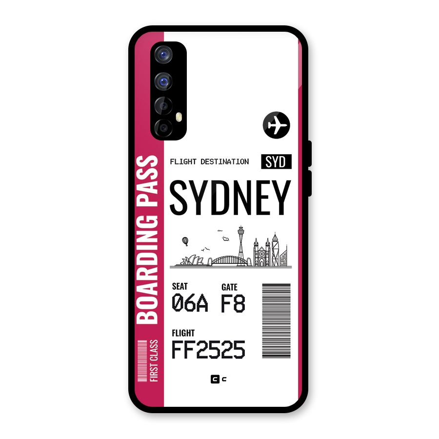Sydney Boarding Pass Glass Back Case for Realme Narzo 20 Pro