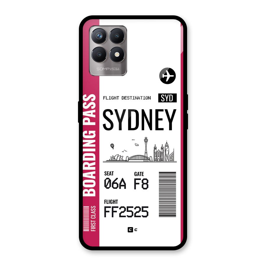 Sydney Boarding Pass Glass Back Case for Realme Narzo 50