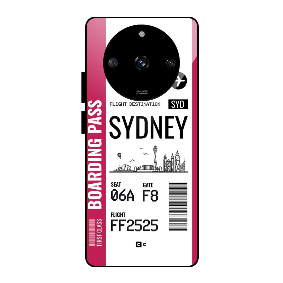 Sydney Boarding Pass Glass Back Case for Realme Narzo 60 5G