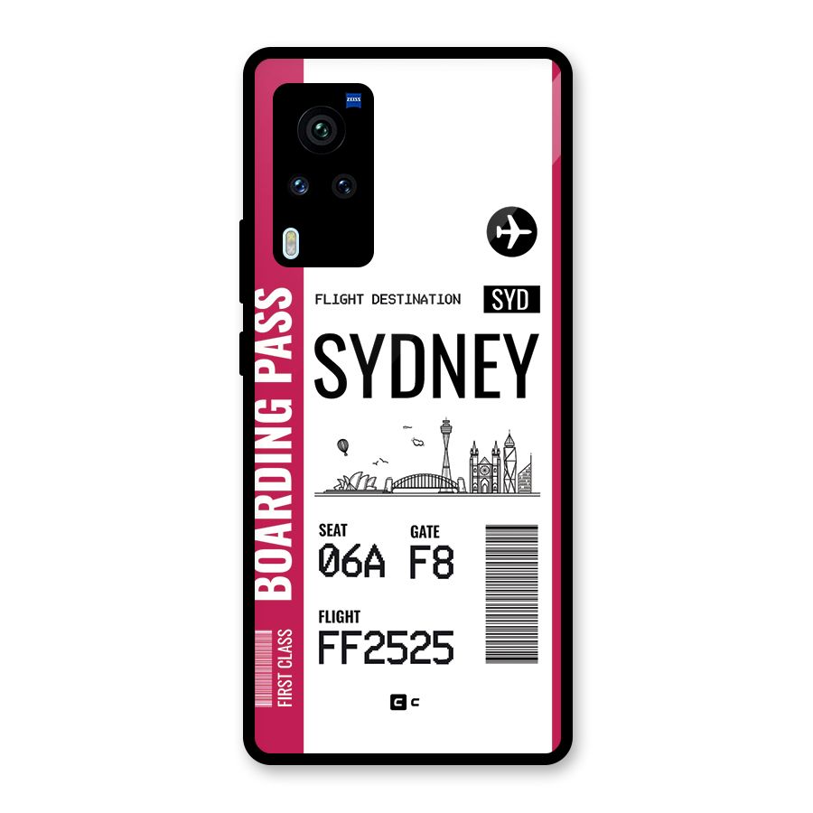 Sydney Boarding Pass Glass Back Case for Vivo X60 Pro
