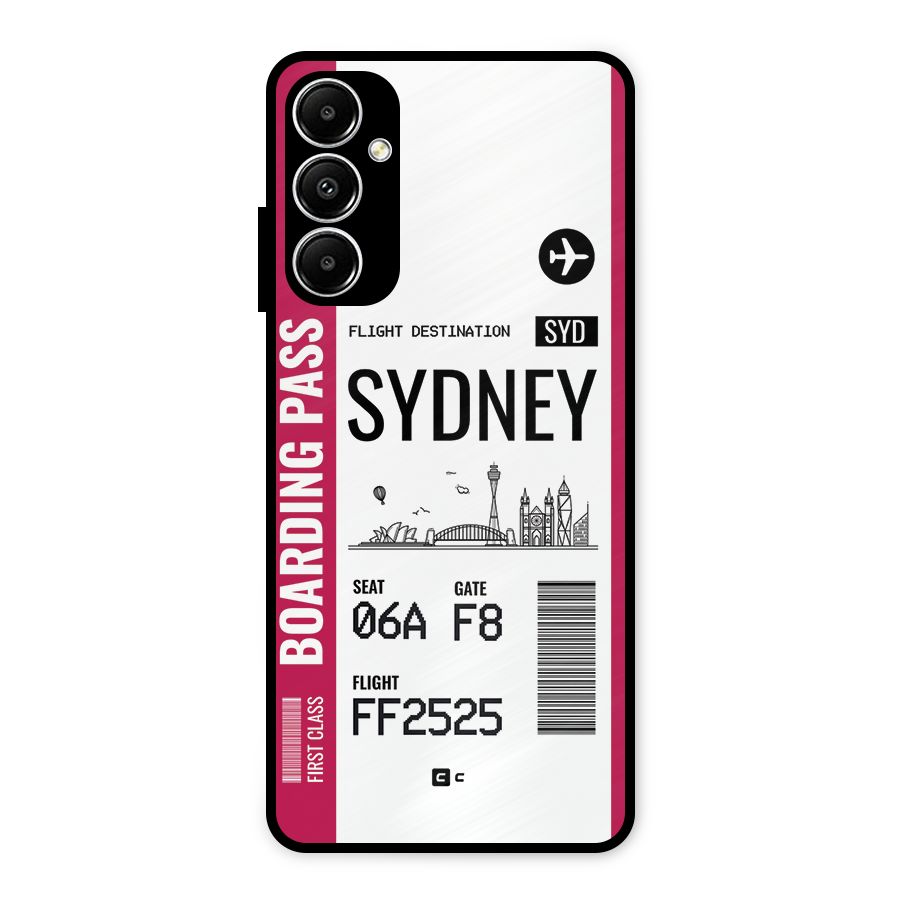 Sydney Boarding Pass Metal Back Case for Galaxy A05s