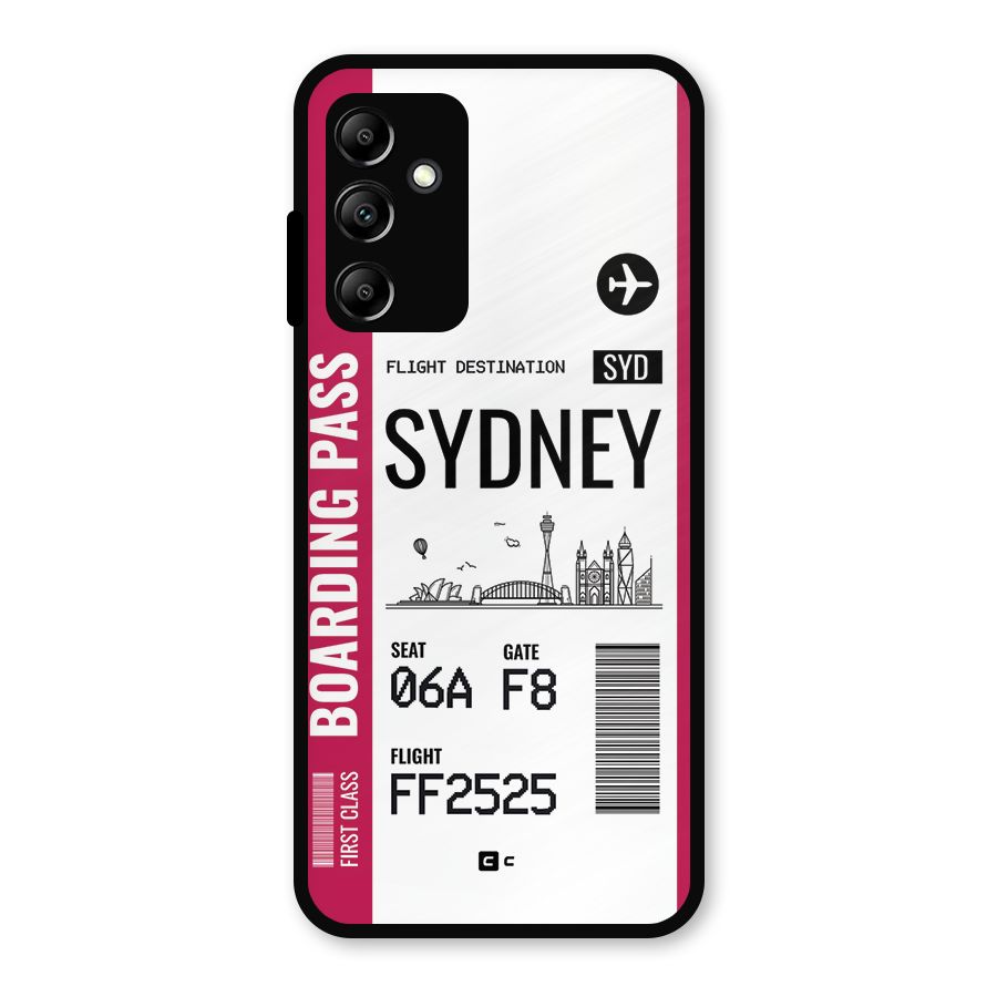 Sydney Boarding Pass Metal Back Case for Galaxy A14 5G