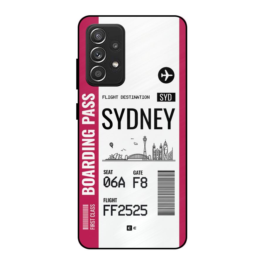 Sydney Boarding Pass Metal Back Case for Galaxy A52