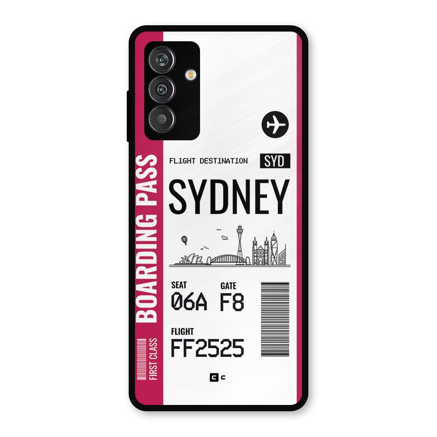 Sydney Boarding Pass Metal Back Case for Galaxy M13