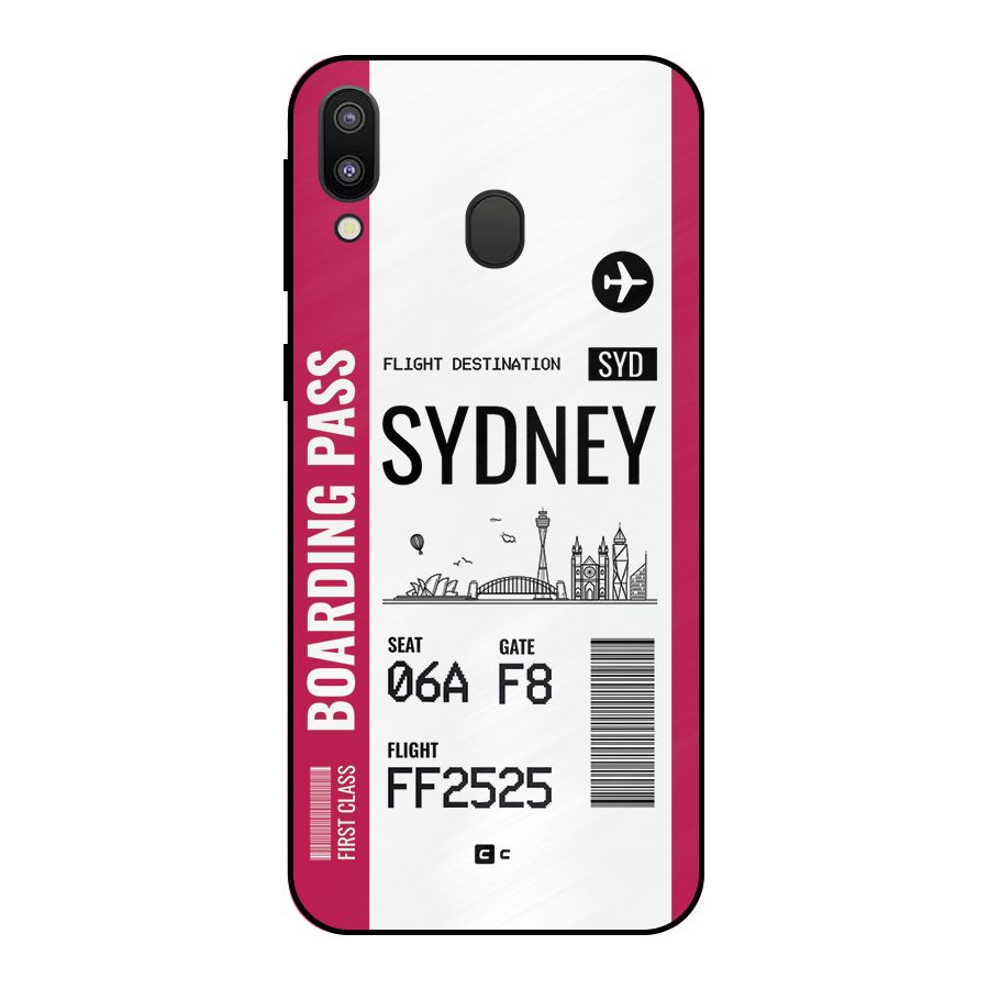 Sydney Boarding Pass Metal Back Case for Galaxy M20