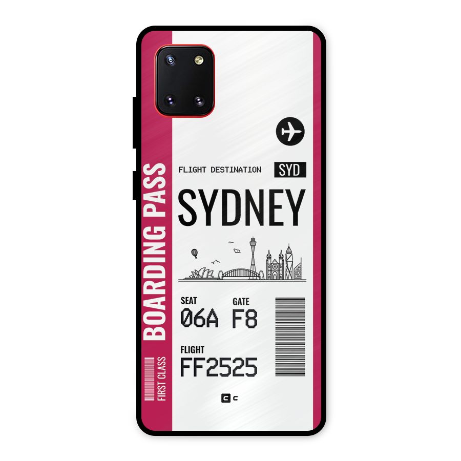 Sydney Boarding Pass Metal Back Case for Galaxy Note 10 Lite