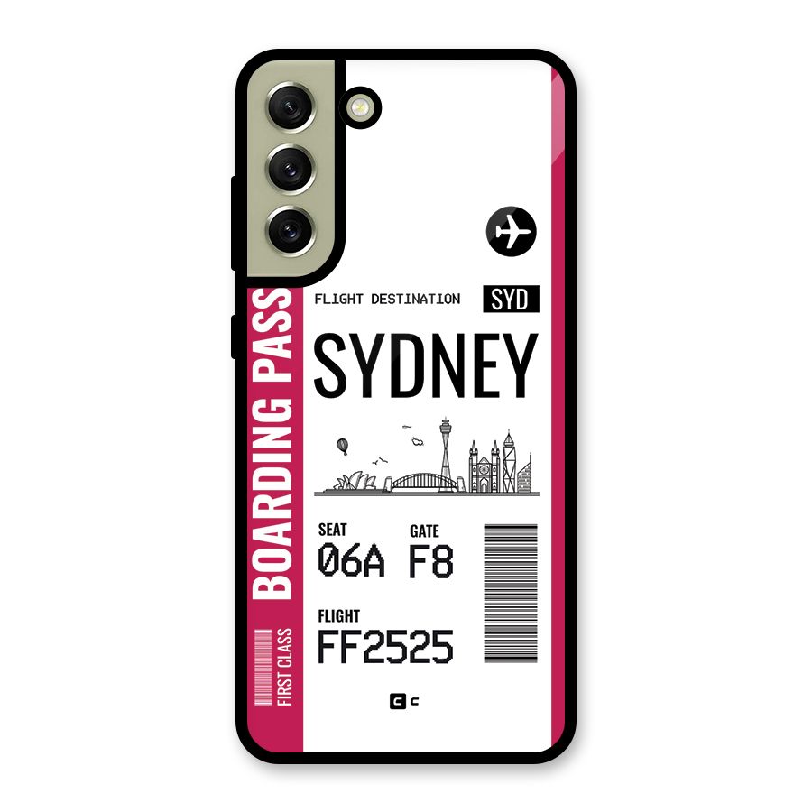 Sydney Boarding Pass Metal Back Case for Galaxy S21 FE 5G (2023)
