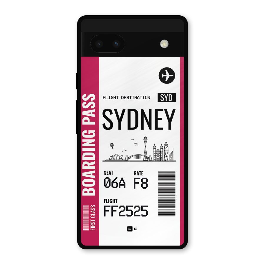 Sydney Boarding Pass Metal Back Case for Google Pixel 6a
