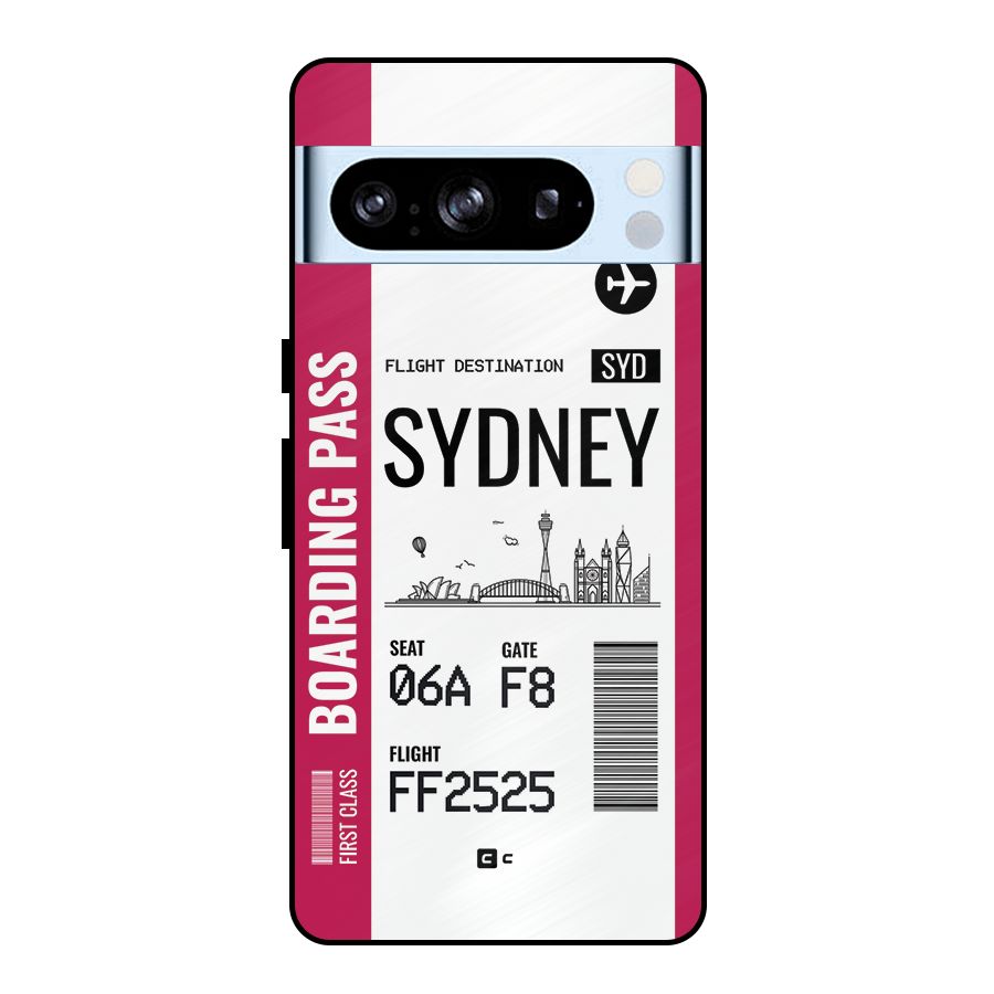 Sydney Boarding Pass Metal Back Case for Google Pixel 8 Pro