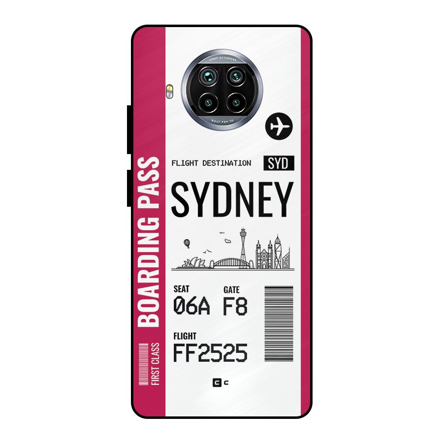 Sydney Boarding Pass Metal Back Case for Mi 10i