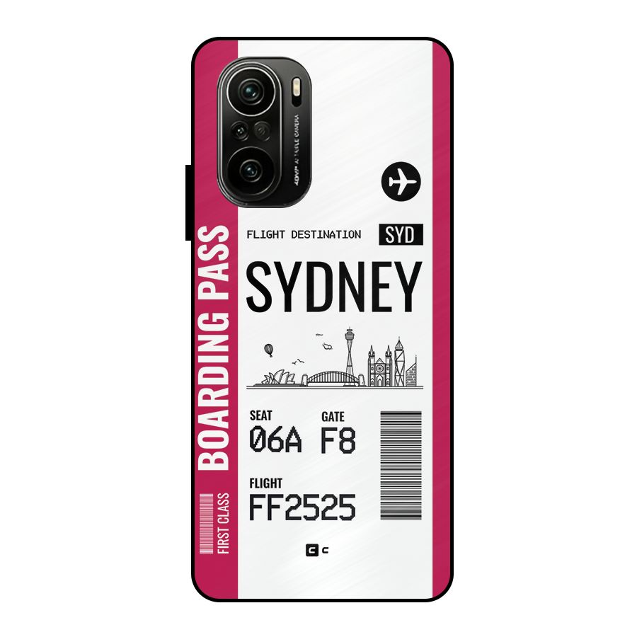 Sydney Boarding Pass Metal Back Case for Mi 11X Pro