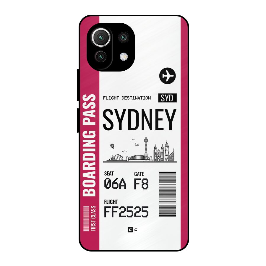 Sydney Boarding Pass Metal Back Case for Mi 11 Lite