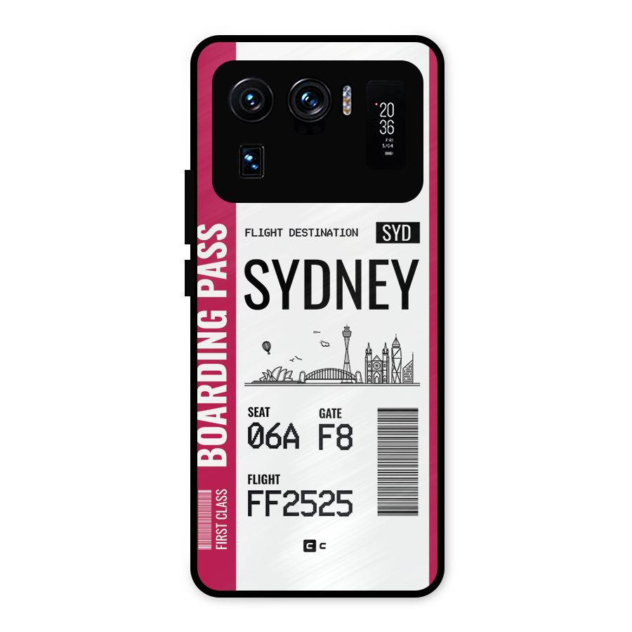 Sydney Boarding Pass Metal Back Case for Mi 11 Ultra