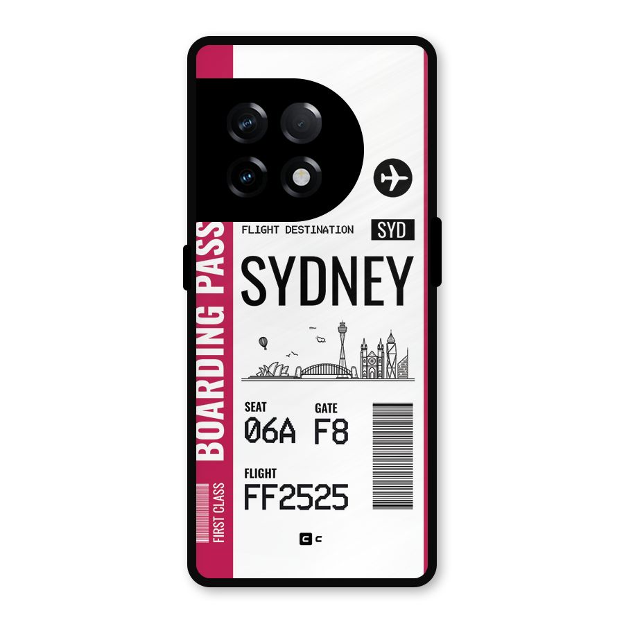 Sydney Boarding Pass Metal Back Case for OnePlus 11R