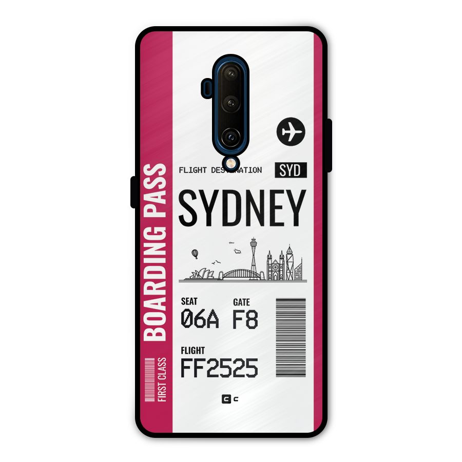 Sydney Boarding Pass Metal Back Case for OnePlus 7T Pro