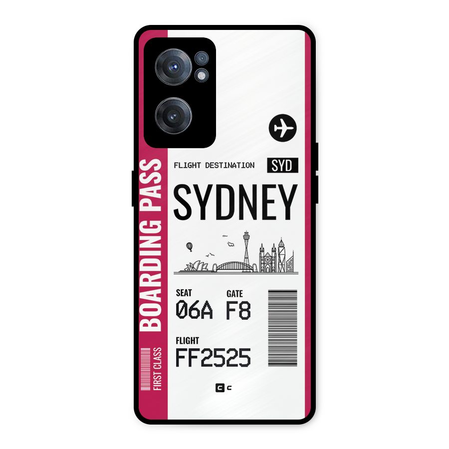 Sydney Boarding Pass Metal Back Case for OnePlus Nord CE 2 5G