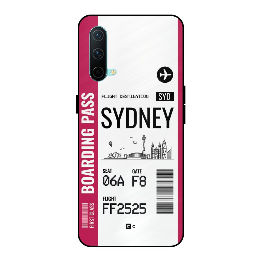Sydney Boarding Pass Metal Back Case for OnePlus Nord CE 5G