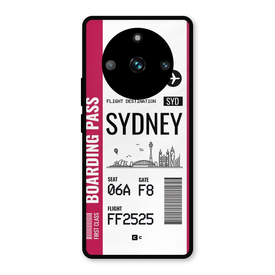 Sydney Boarding Pass Metal Back Case for Realme 11 Pro Plus