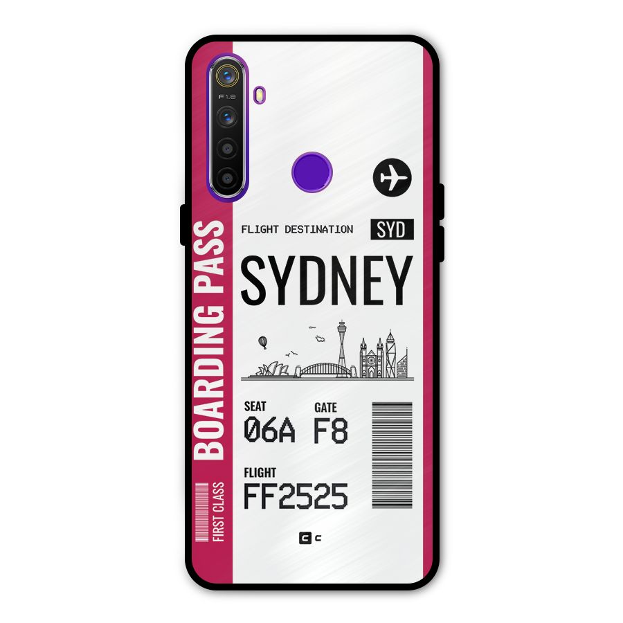 Sydney Boarding Pass Metal Back Case for Realme 5i