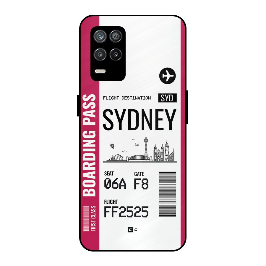 Sydney Boarding Pass Metal Back Case for Realme 8 5G