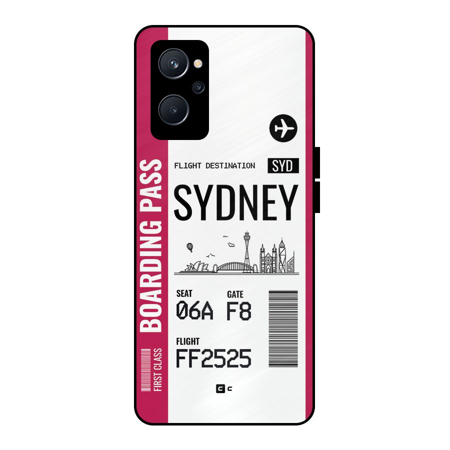 Sydney Boarding Pass Metal Back Case for Realme 9i 5G