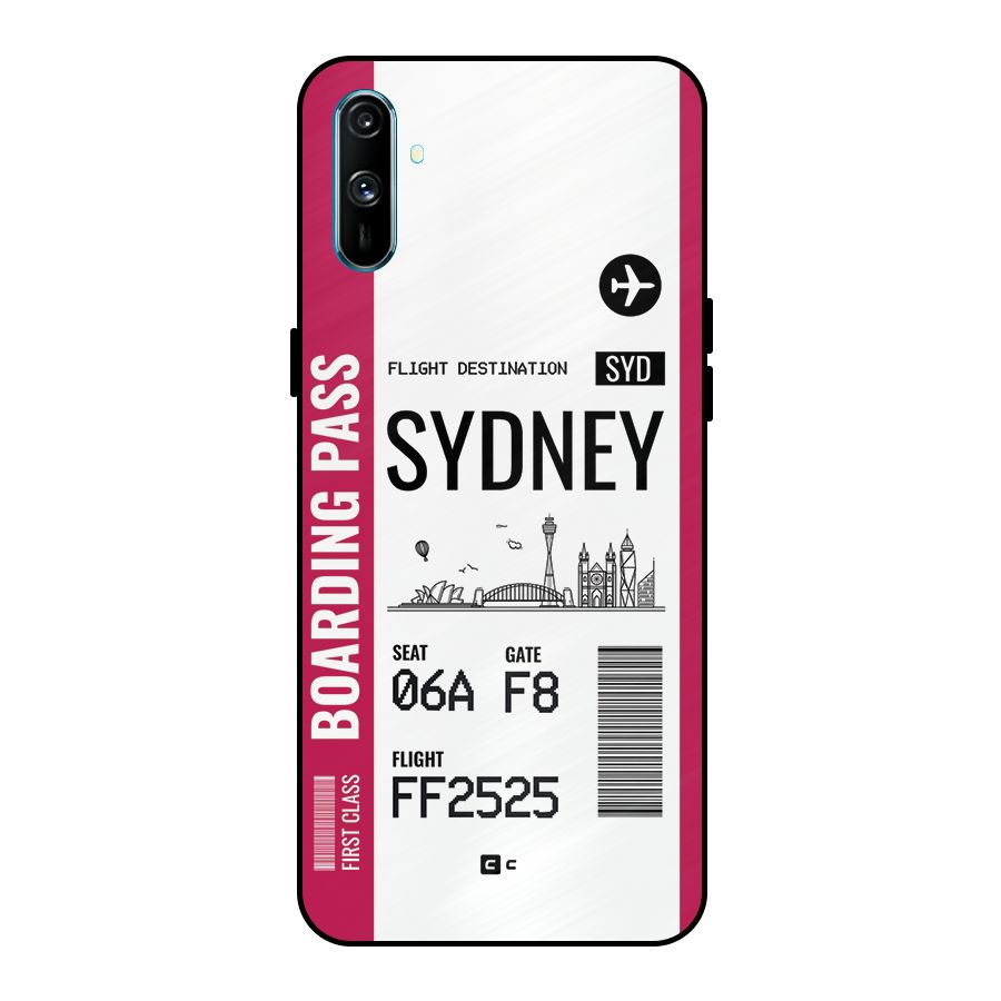 Sydney Boarding Pass Metal Back Case for Realme C3