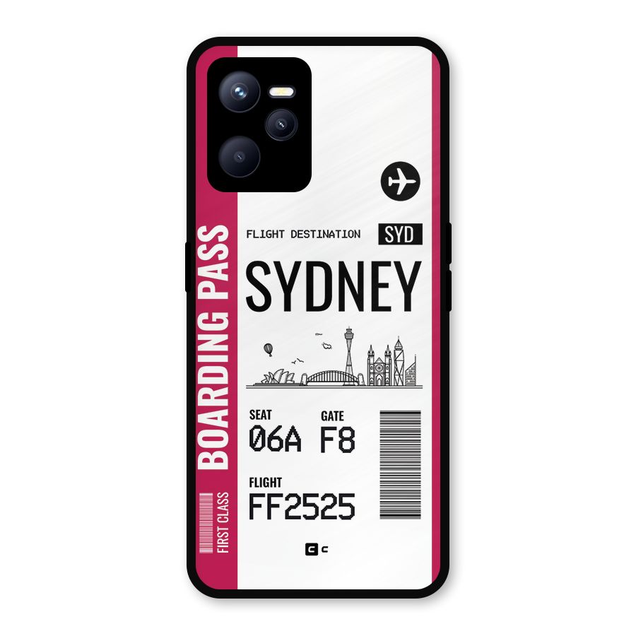 Sydney Boarding Pass Metal Back Case for Realme C35