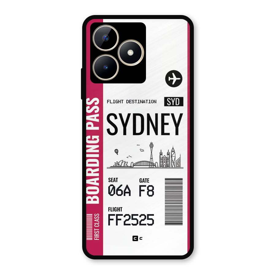 Sydney Boarding Pass Metal Back Case for Realme C53