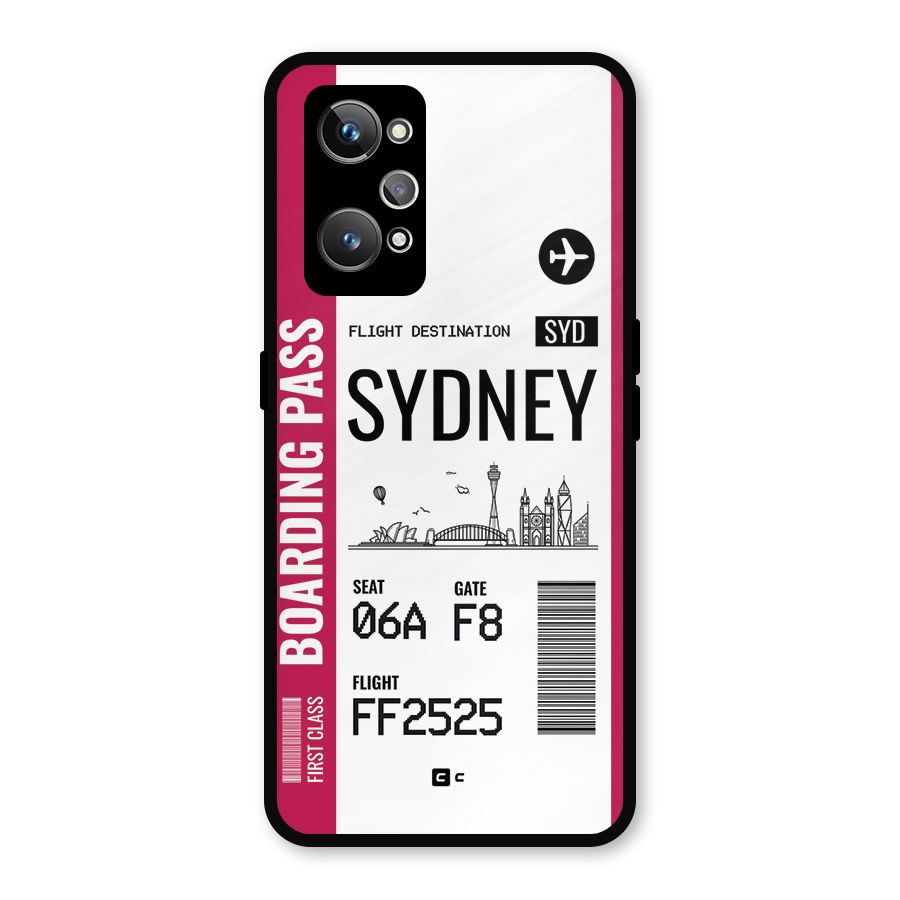 Sydney Boarding Pass Metal Back Case for Realme GT Neo2