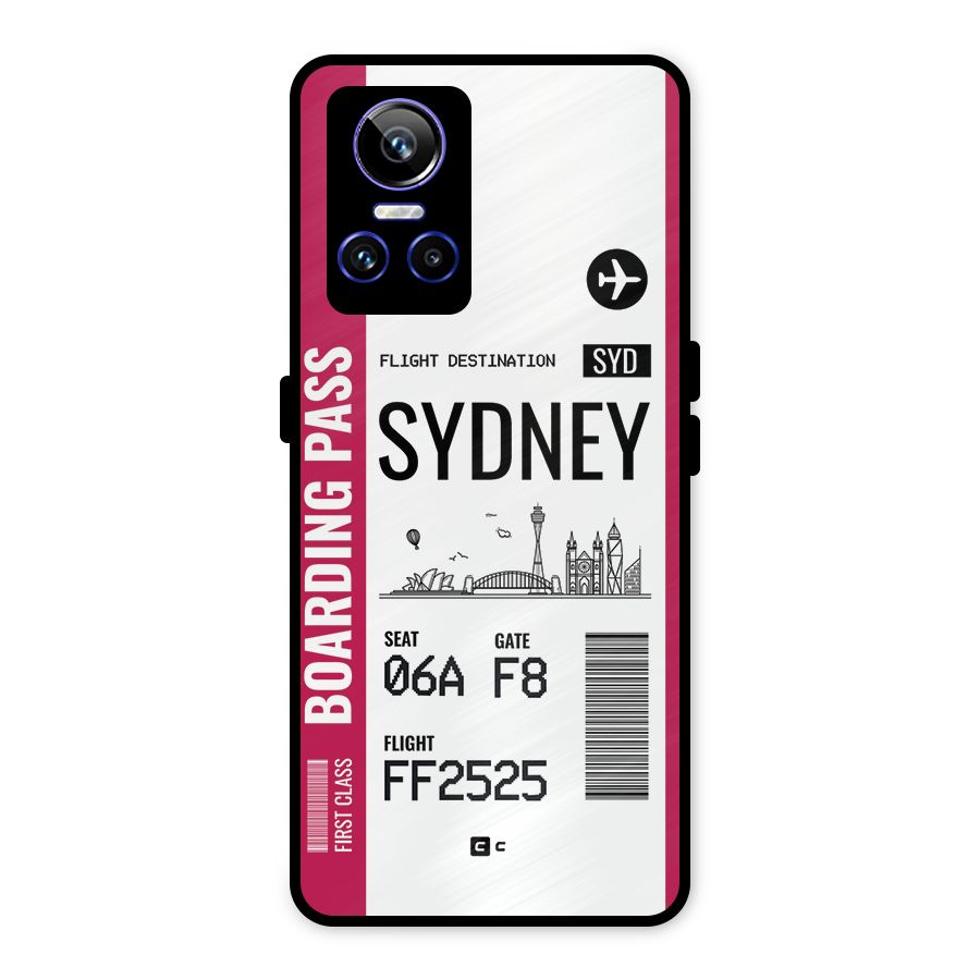 Sydney Boarding Pass Metal Back Case for Realme GT Neo 3