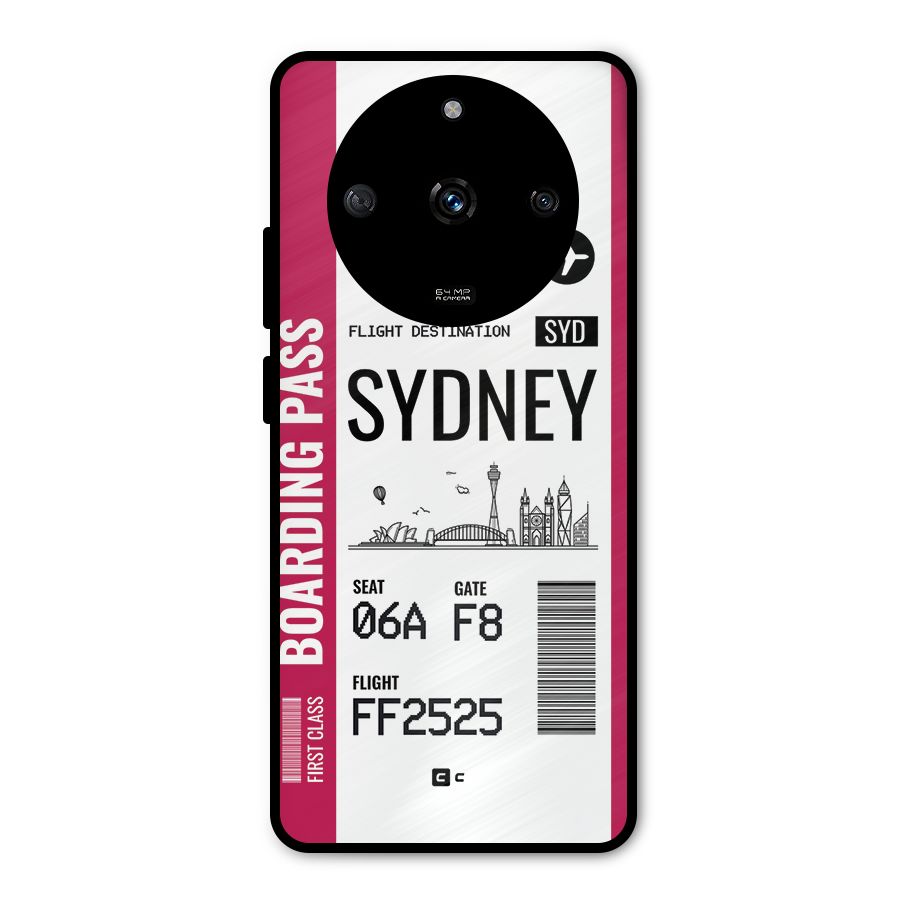 Sydney Boarding Pass Metal Back Case for Realme Narzo 60 5G