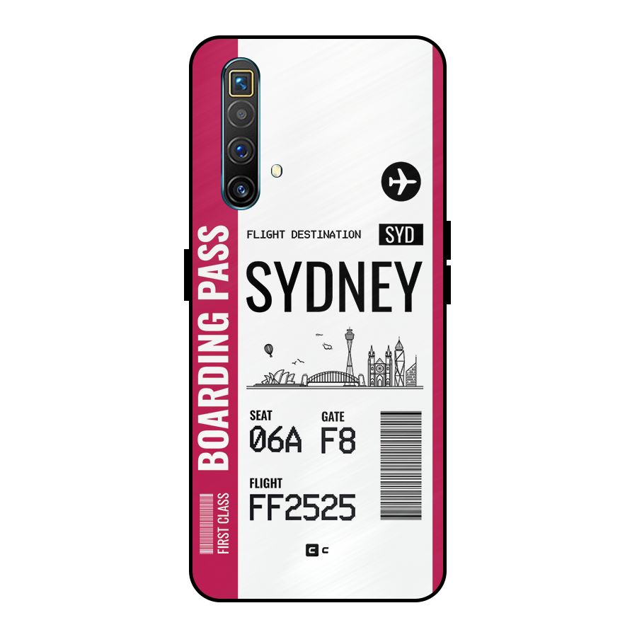 Sydney Boarding Pass Metal Back Case for Realme X3 SuperZoom
