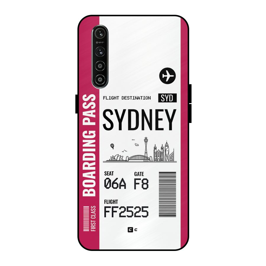 Sydney Boarding Pass Metal Back Case for Realme XT