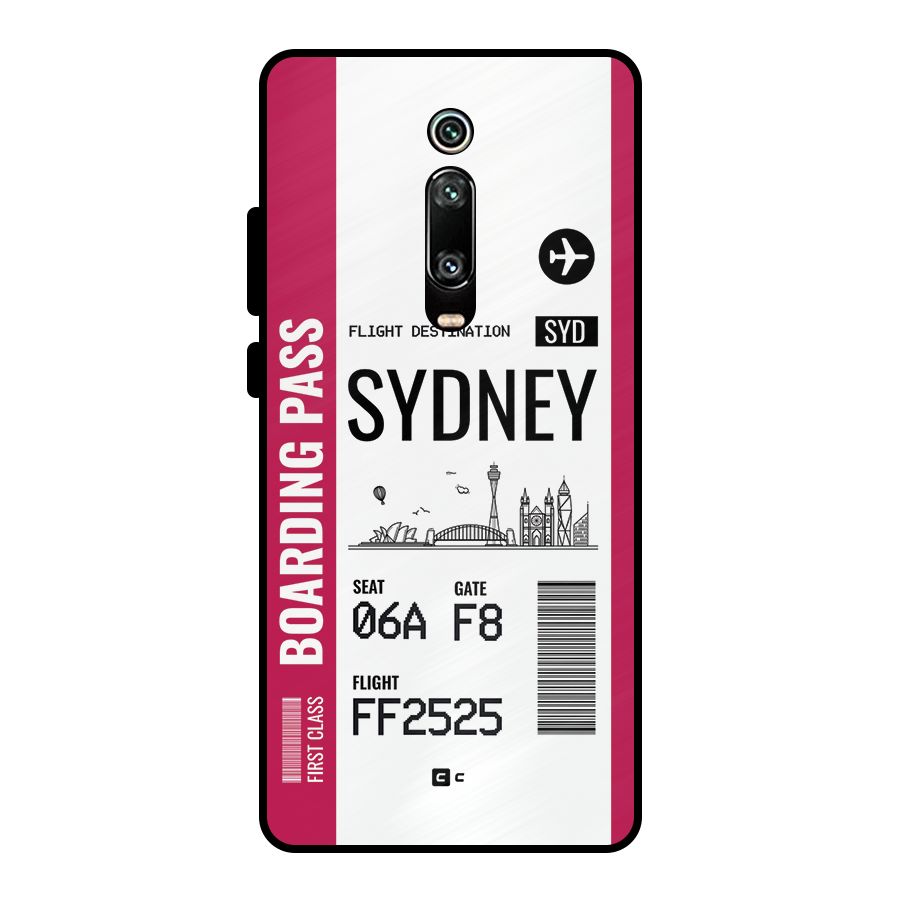 Sydney Boarding Pass Metal Back Case for Redmi K20