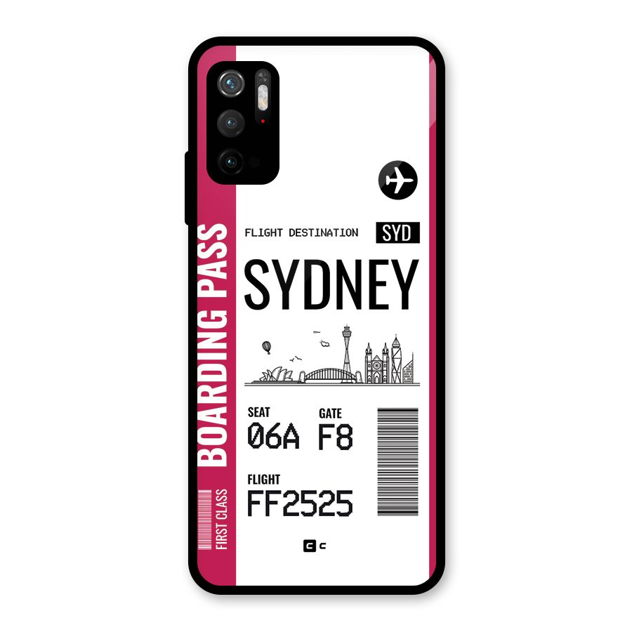 Sydney Boarding Pass Metal Back Case for Redmi Note 10T 5G