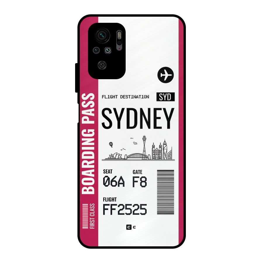 Sydney Boarding Pass Metal Back Case for Redmi Note 11 SE