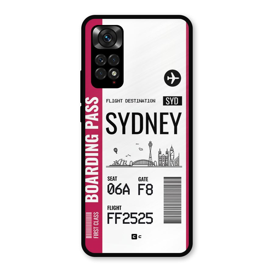 Sydney Boarding Pass Metal Back Case for Redmi Note 11s