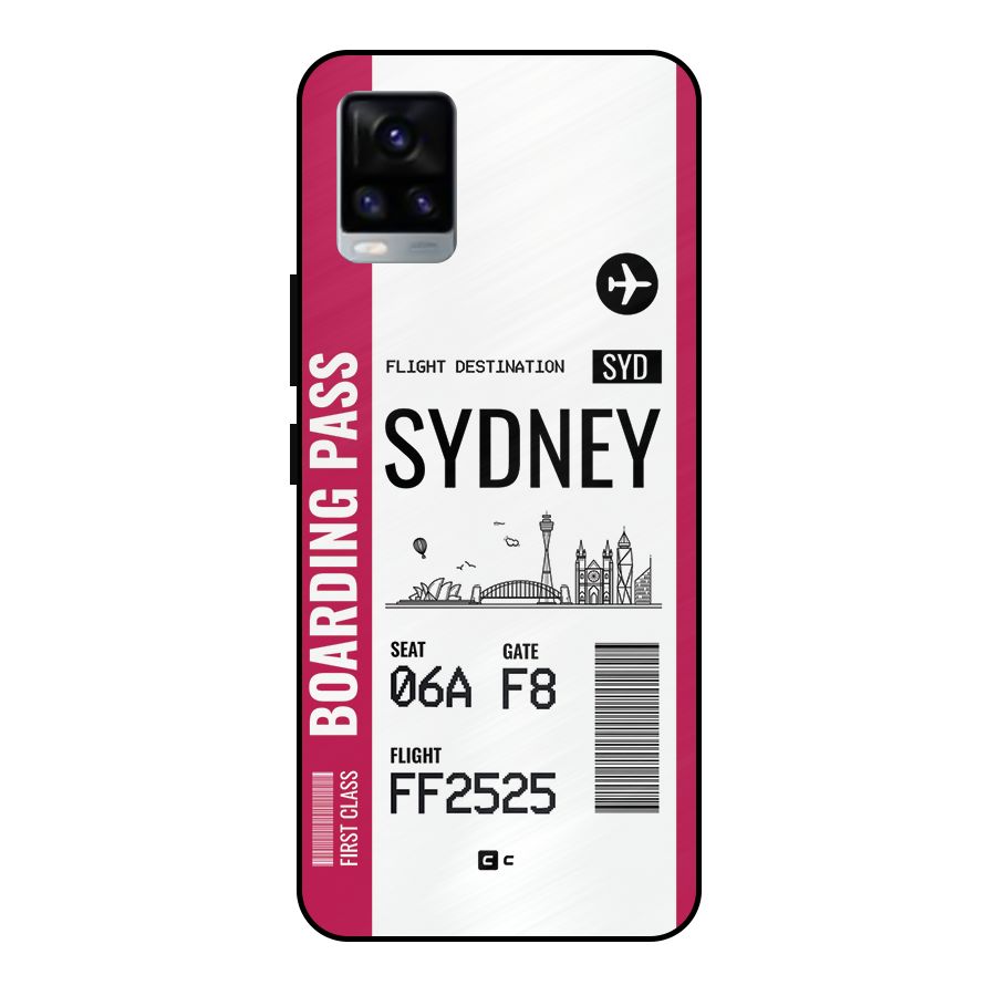 Sydney Boarding Pass Metal Back Case for Vivo V20