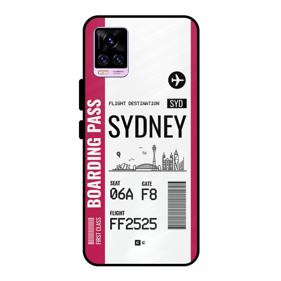Sydney Boarding Pass Metal Back Case for Vivo V20 Pro
