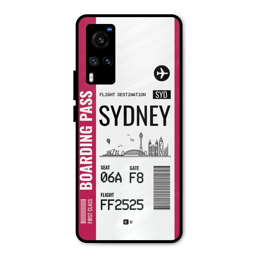 Sydney Boarding Pass Metal Back Case for Vivo X60
