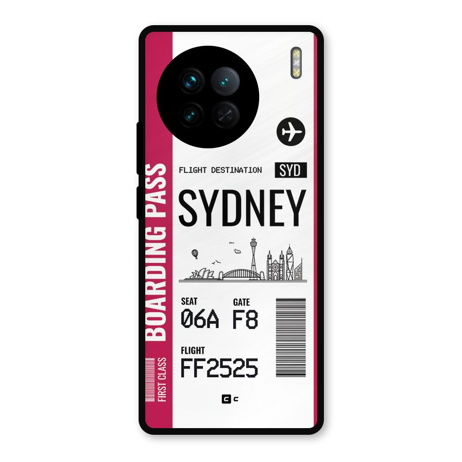 Sydney Boarding Pass Metal Back Case for Vivo X90