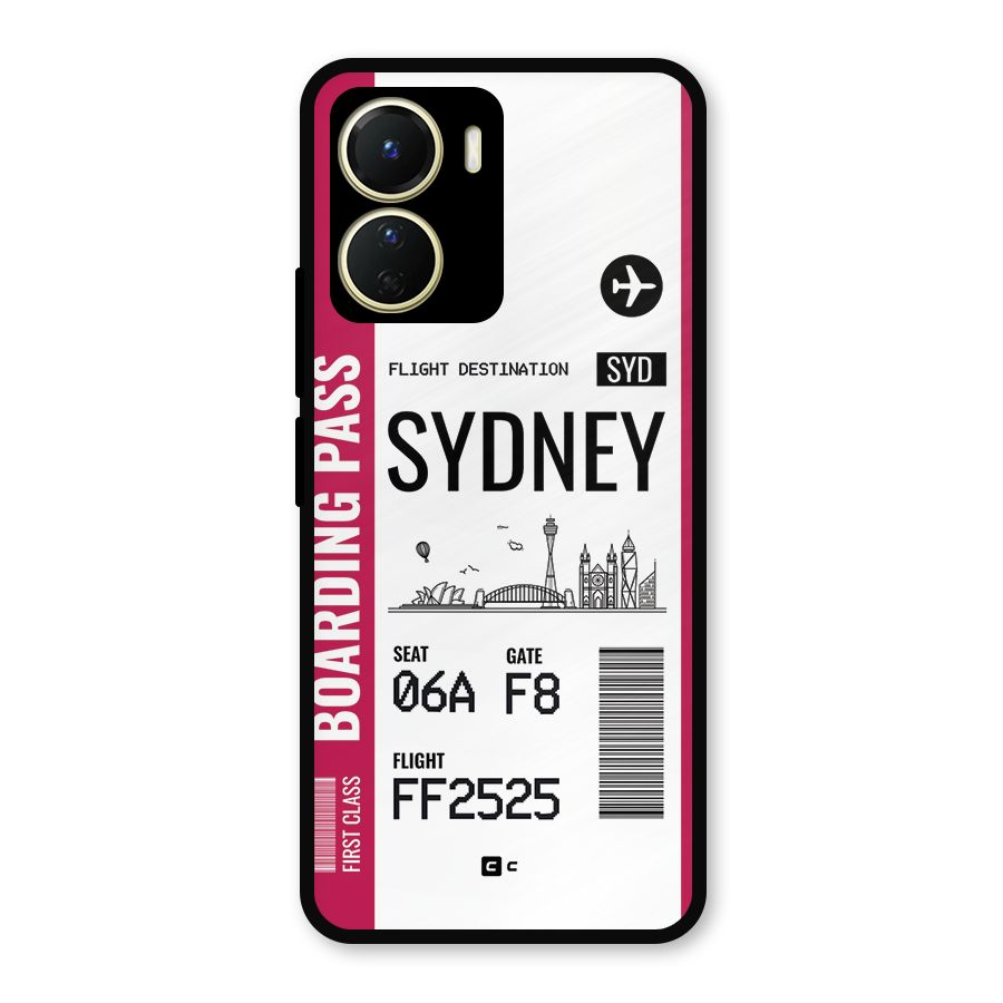 Sydney Boarding Pass Metal Back Case for Vivo Y16