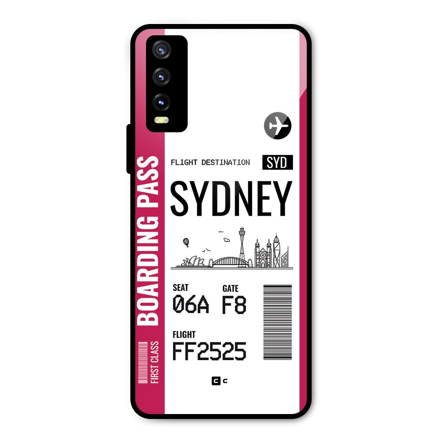 Sydney Boarding Pass Metal Back Case for Vivo Y20