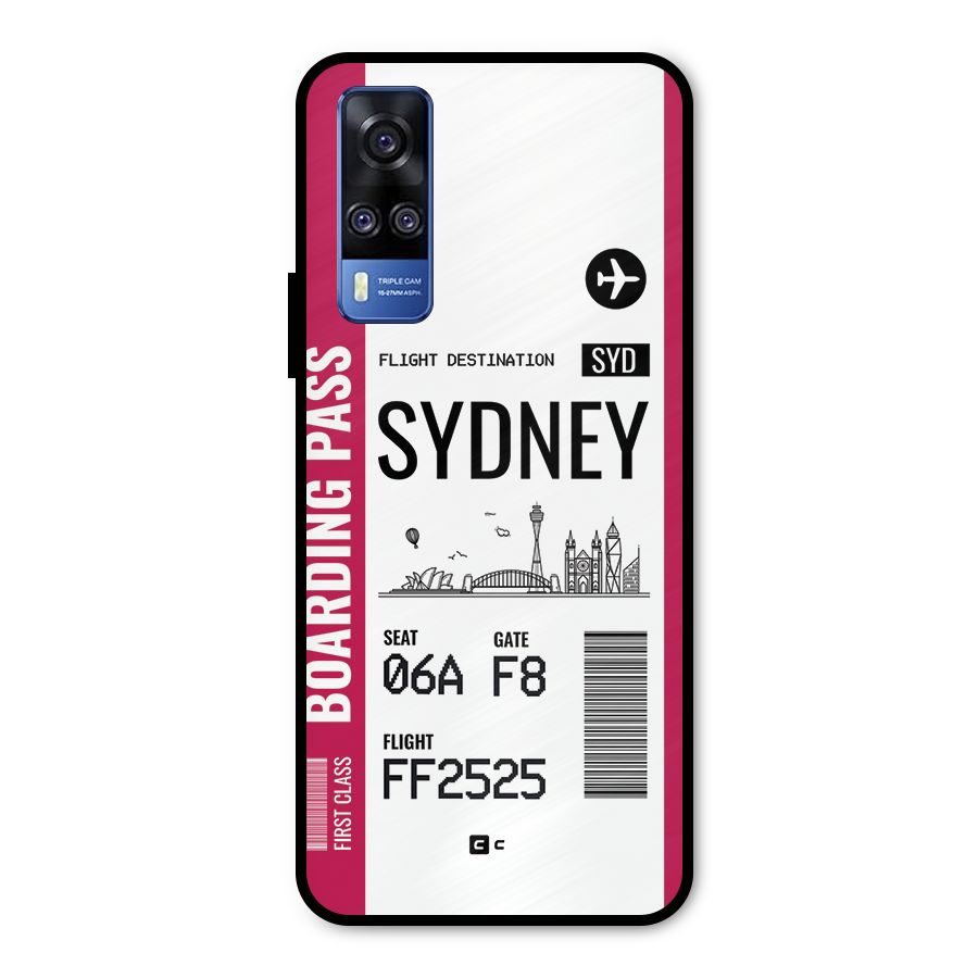 Sydney Boarding Pass Metal Back Case for Vivo Y31