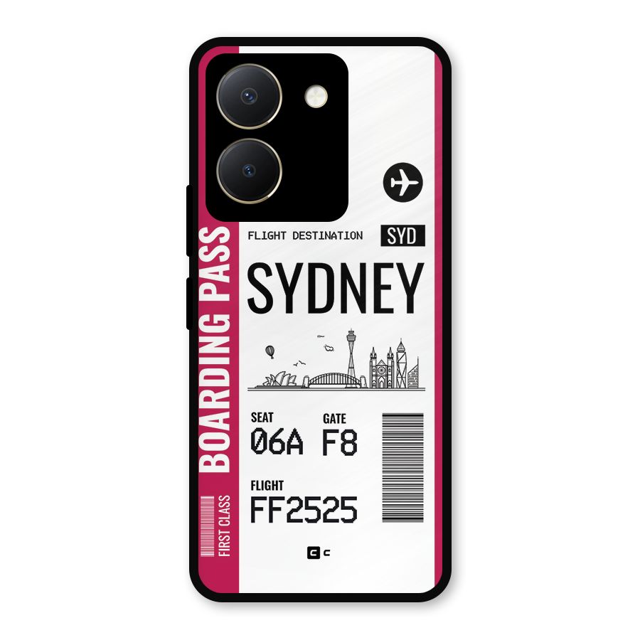 Sydney Boarding Pass Metal Back Case for Vivo Y36