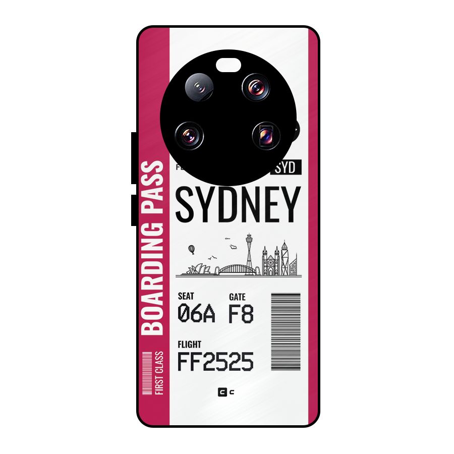 Sydney Boarding Pass Metal Back Case for Xiaomi 13 Ultra