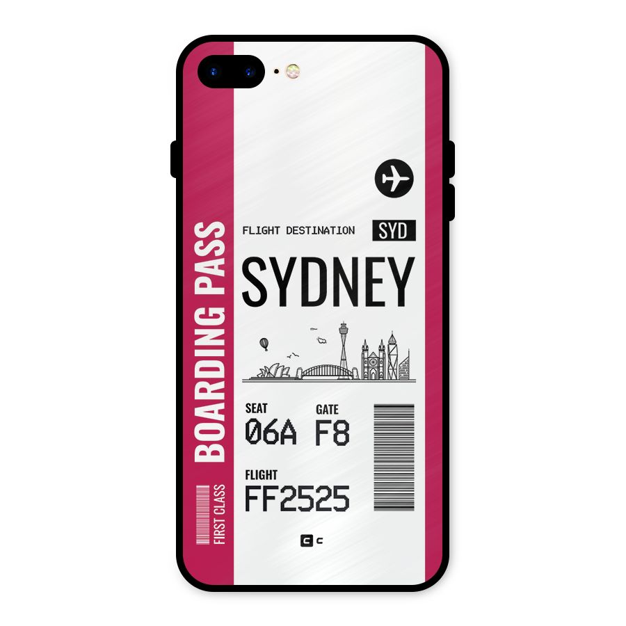 Sydney Boarding Pass Metal Back Case for iPhone 7 Plus